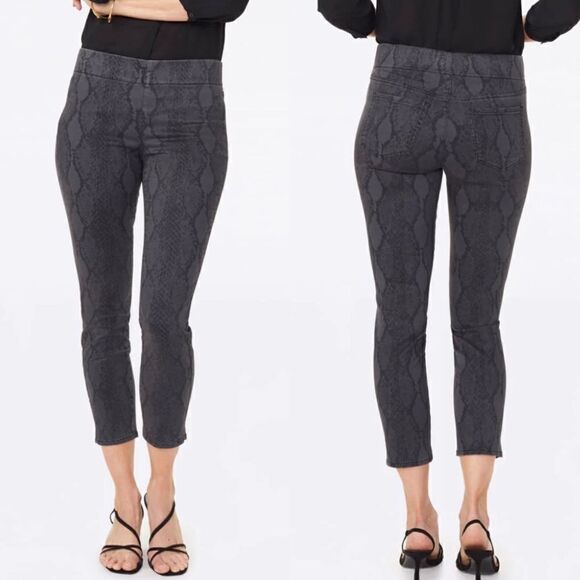 NYDJ Pull On Skinny Ankle Slit Pant Diamond Bac Gray Size 16 - Picture 1 of 12